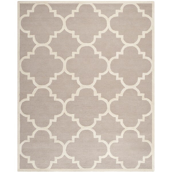 Safavieh Handmade Moroccan Cambridge Beige/ Ivory Wool Rug - 10' x 14'