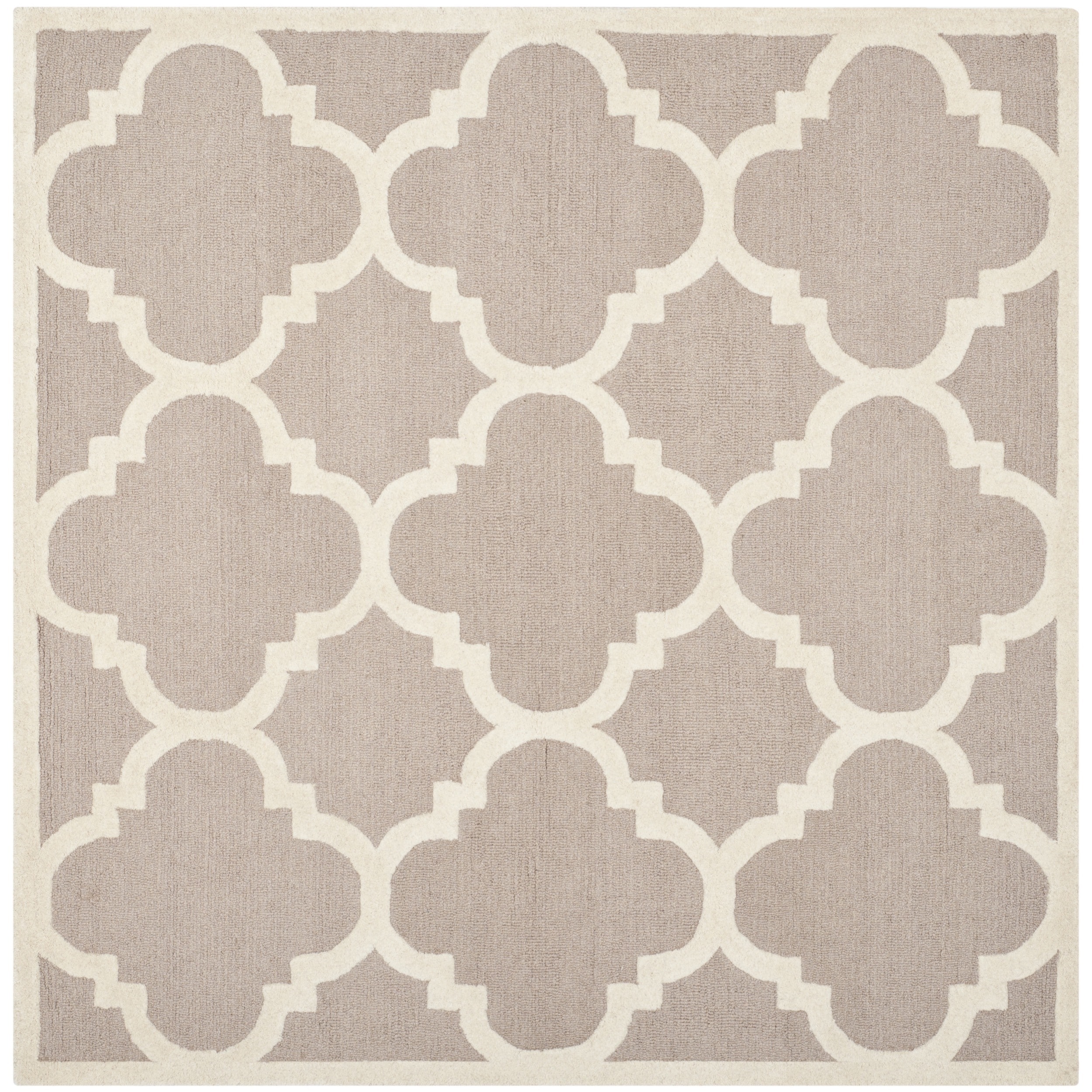 Safavieh Handmade Moroccan Cambridge Beige/ Ivory Wool Rug (4 Square)