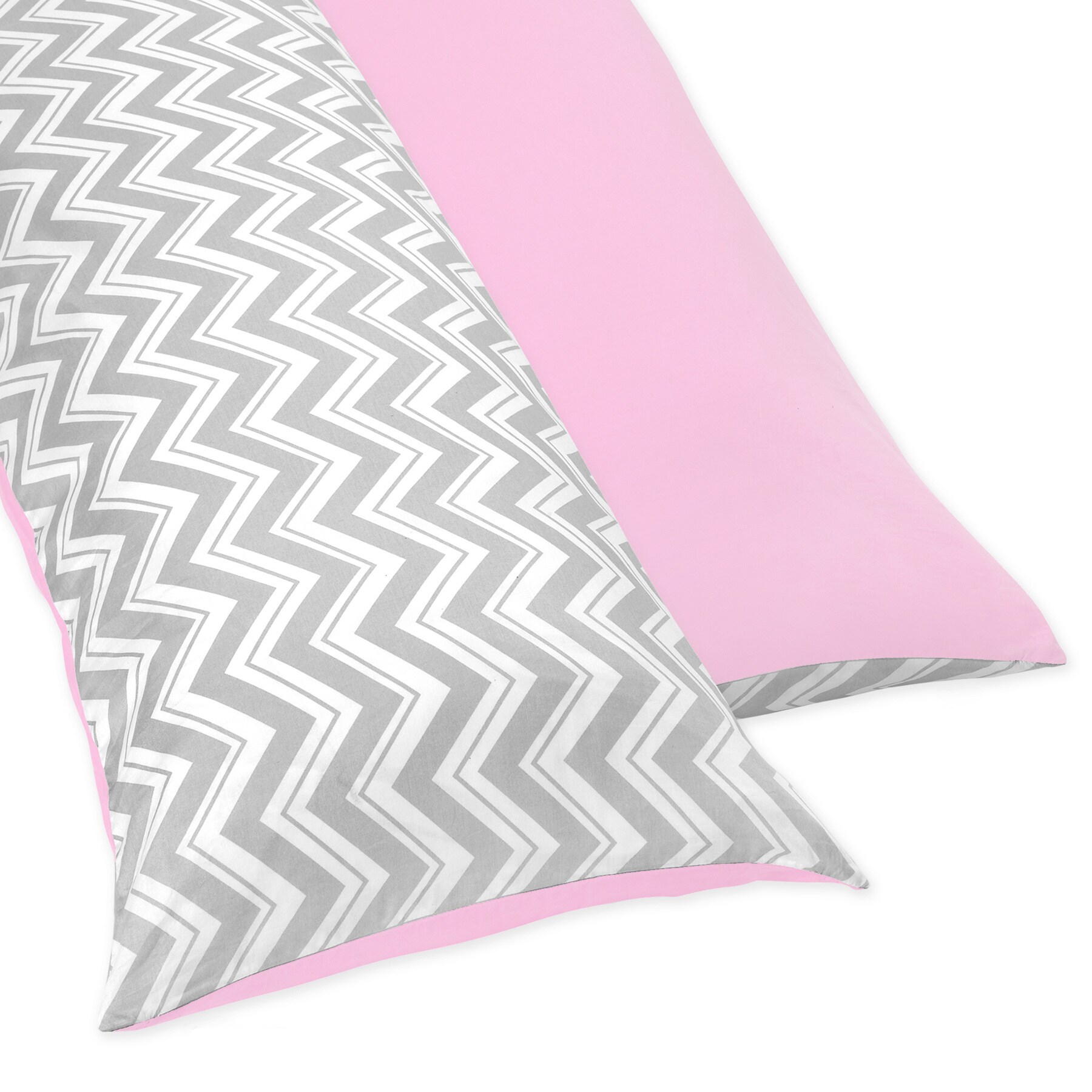 Sweet Jojo Designs Pink And Gray Chevron Full Length Double Zippered Body Pillow Case Cover (Pink/ grey/ whiteThread count 200Materials 100 percent cottonCare instructions Machine wash and dryThe digital images we display have the most accurate color p