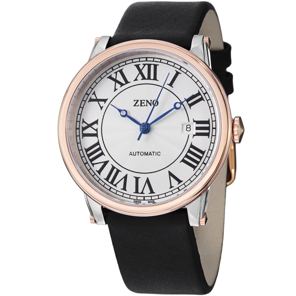 Zeno Mens 98209 BICO I2 Roman Art Deco Silver Dial Two Tone