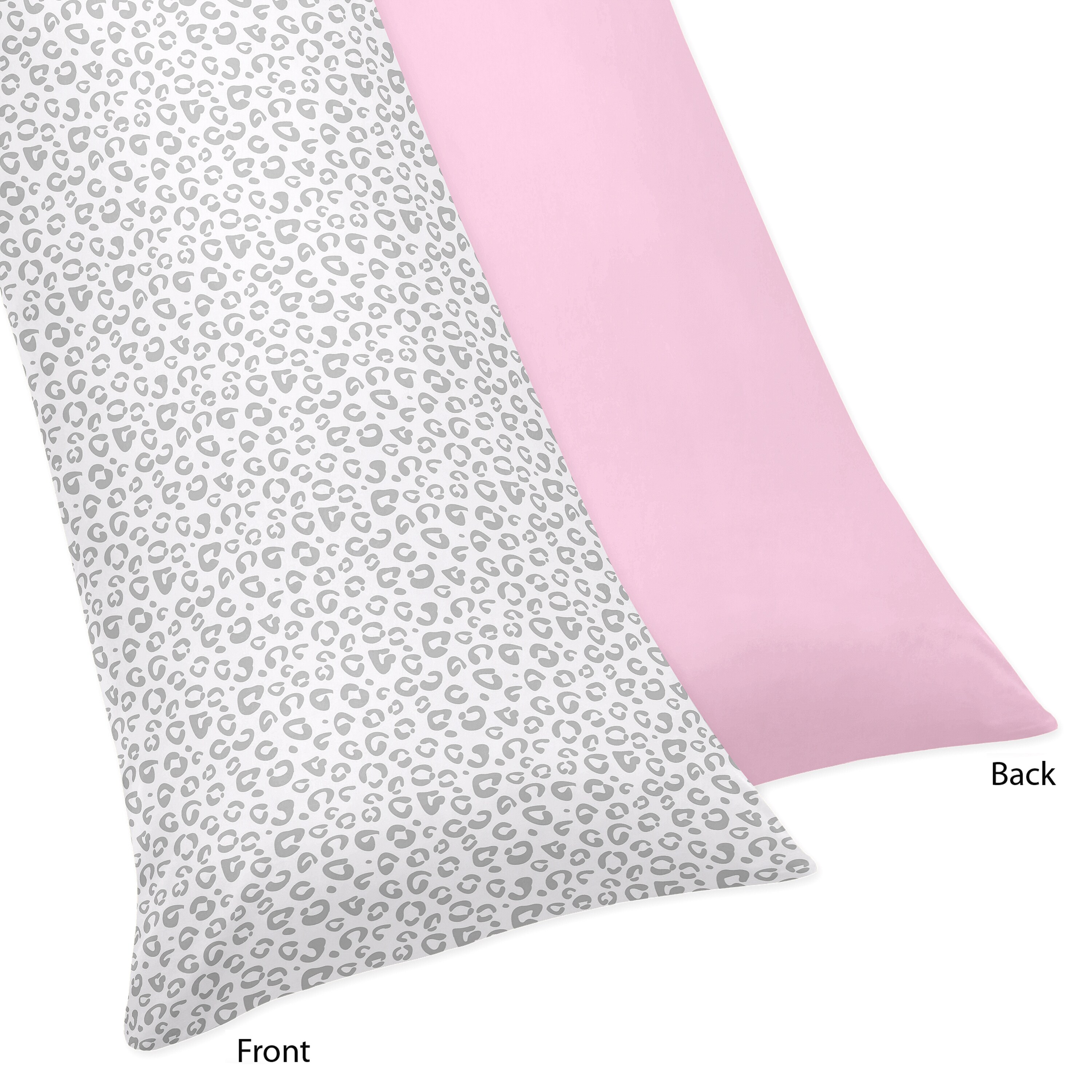 Sweet Jojo Designs Sweet Jojo Designs Pink And Gray Kenya Full Length Double Zippered Body Pillow Case Cover Grey Size Body Pillow