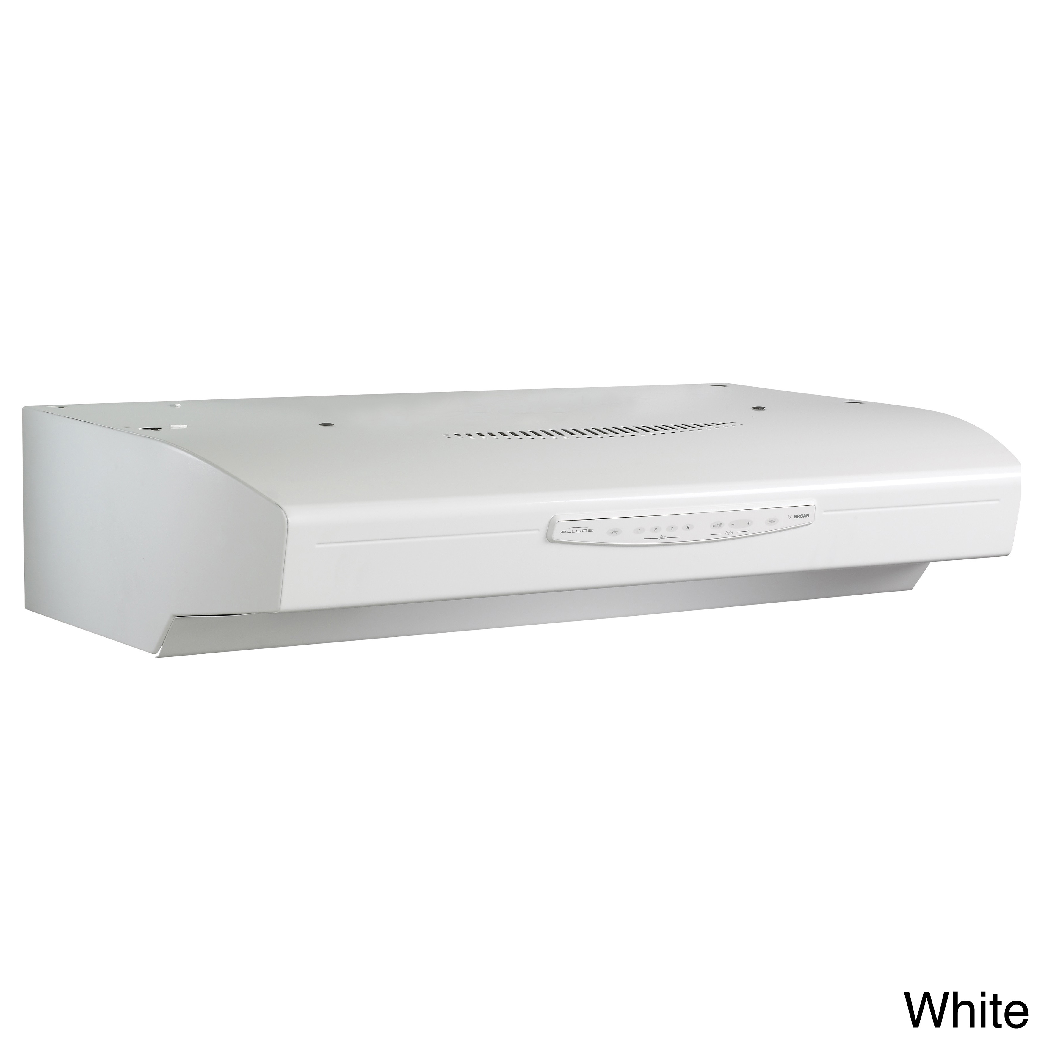 Broan QS136WW 36 Inch Under Cabinet Range Hood with 220 CFM Internal  Blower, Two-Speed Contoured Rocker Switch, Dishwasher Safe Filters and  Two-Level Light Setting: White-on-White