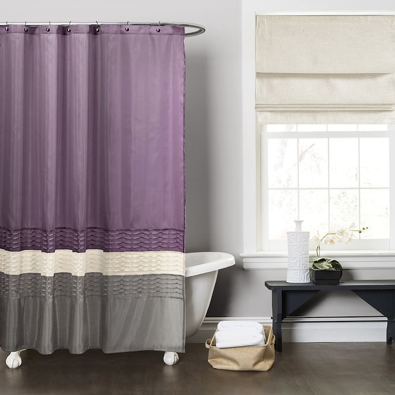 Copper Grove Mostri Purple/ Grey Shower Curtain