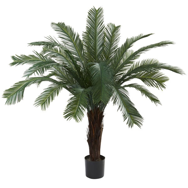 Indoor/ Outdoor 5 foot UV Resistant Cycas Tree Nearly Natural Silk Plants
