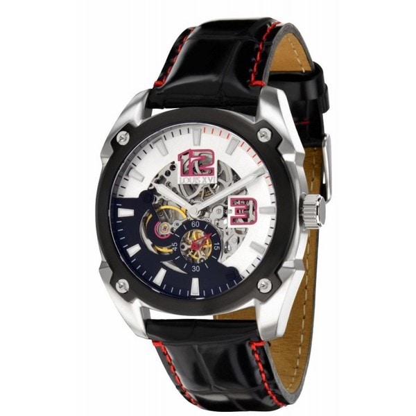 Louis XVI Men&#39;s Rochefort L&#39;argent Sapphire Skeleton Dial Automatic Watch - Free Shipping Today ...