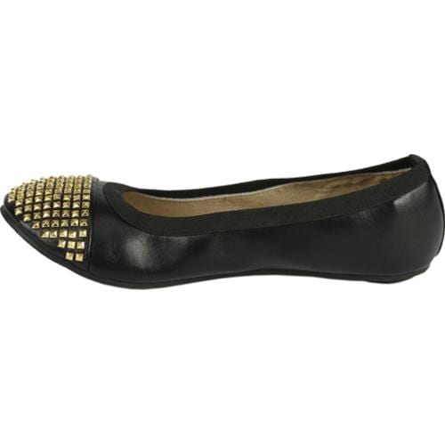 Women's Footzyfolds Pyramid Black/Gold Footzyfolds Flats