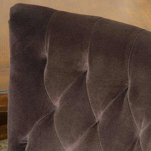 Venetian Chocolate Velvet Dining Chairs Set Of 2 By Get Comfortable And Elegant Seating With This Updated Chesterfield Style Sofa Beautiful Comes In Rich Chocolate Brown Velvet Fabric
