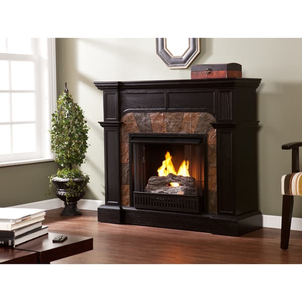 Shop Upton Home Hollandale Ebony Gel Fuel Fireplace Free