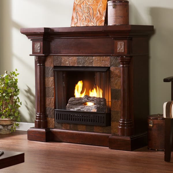 Shop Upton Home Blanchard Espresso Gel Fuel Fireplace Free