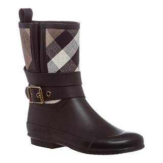Shop Burberry Women's Belted Check Rainboots - Free Shipping Today ...