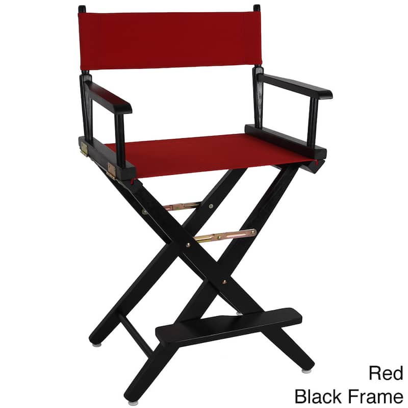 American Trails Extra-Wide Premium 24-inch Counter High Director's Chair - black frame/ red canvas