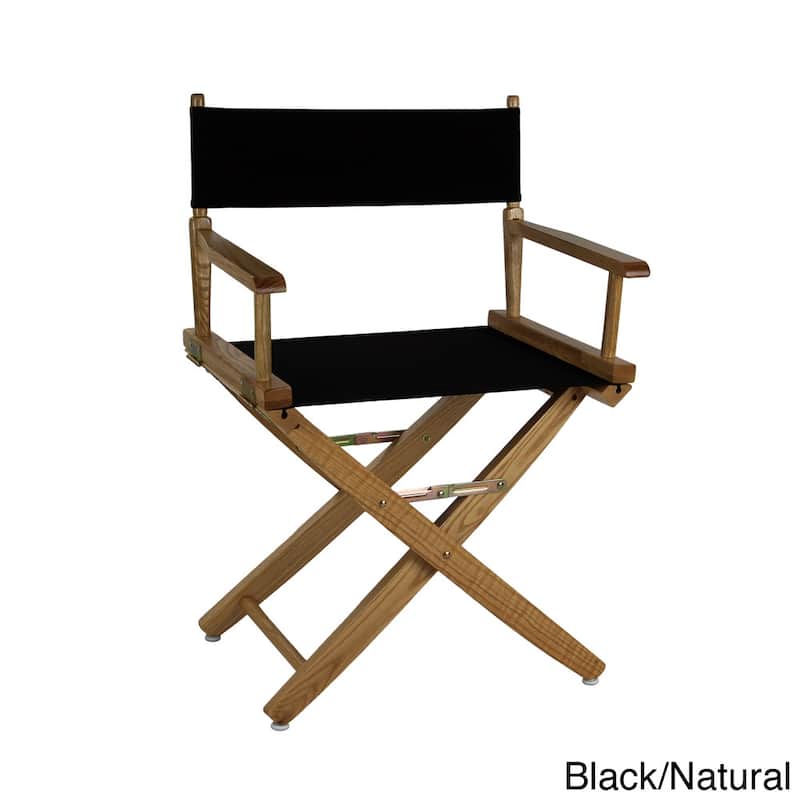 American Trails Extra-Wide Premium 18-inch Director's Chair - natural frame/ black canvas