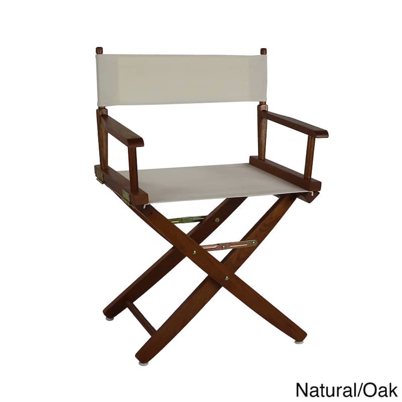 American Trails Extra-Wide Premium 18-inch Director's Chair - mission oak frame/ natural canvas