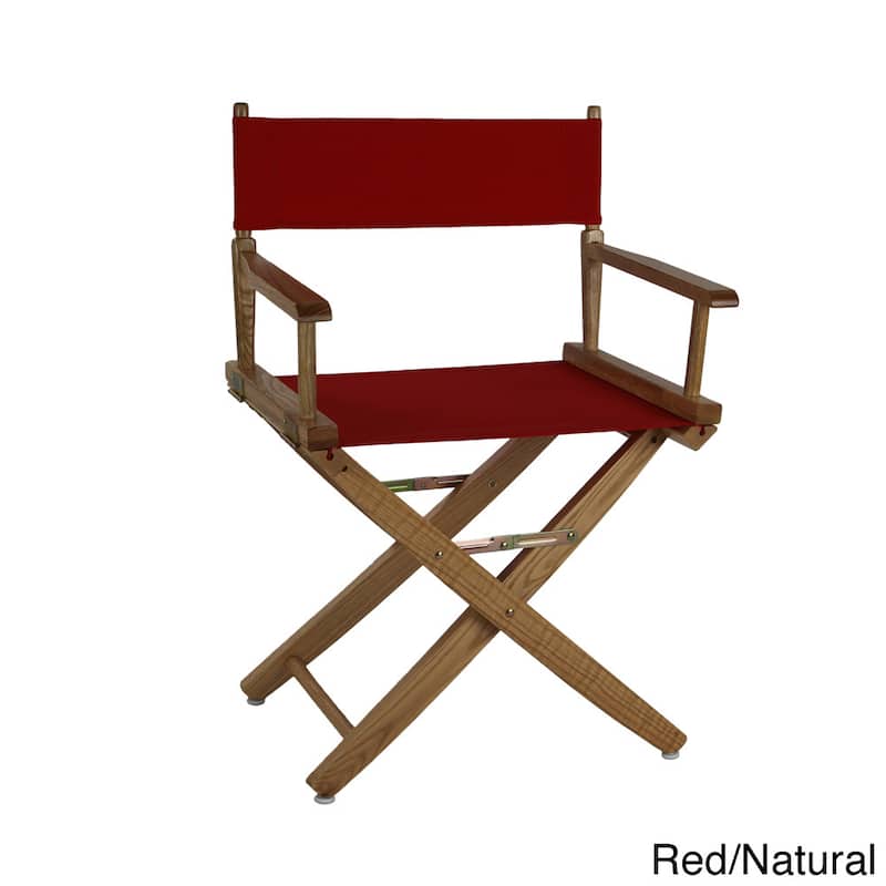 American Trails Extra-Wide Premium 18-inch Director's Chair - natural frame/ red canvas