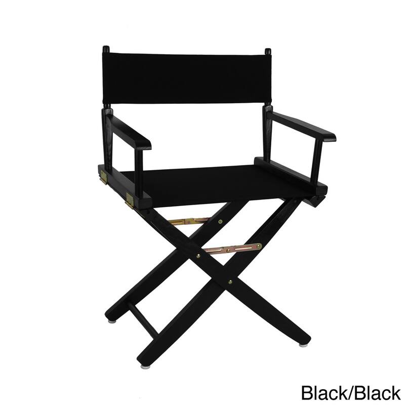 American Trails Extra-Wide Premium 18-inch Director's Chair - black frame/ black canvas