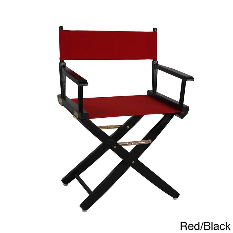 American Trails Extra-Wide Premium 18-inch Director's Chair - black frame/ red canvas