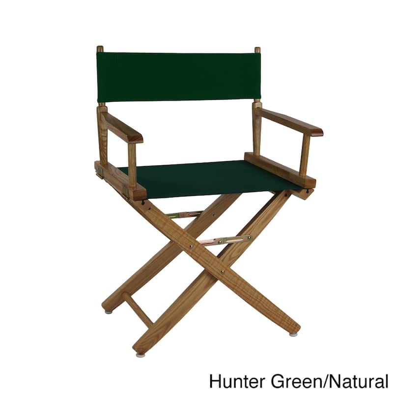 American Trails Extra-Wide Premium 18-inch Director's Chair - natural frame/ hunter green canvas