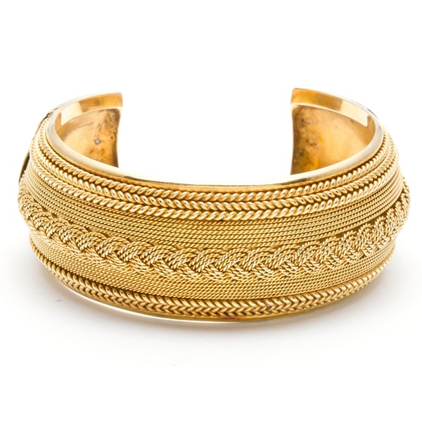 22K Yellow Gold Antique Bangle Bracelet Free Shipping Today