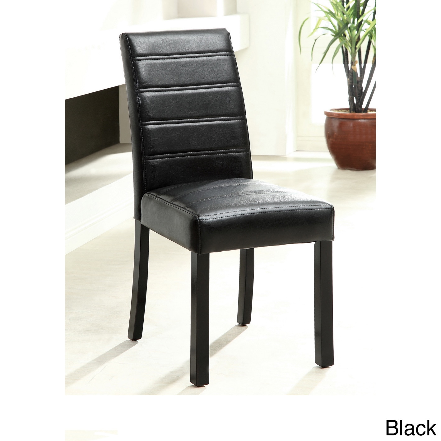 Furniture Of America Magnolia Blithe Leatherette Dining Side Chairs (set Of 2)