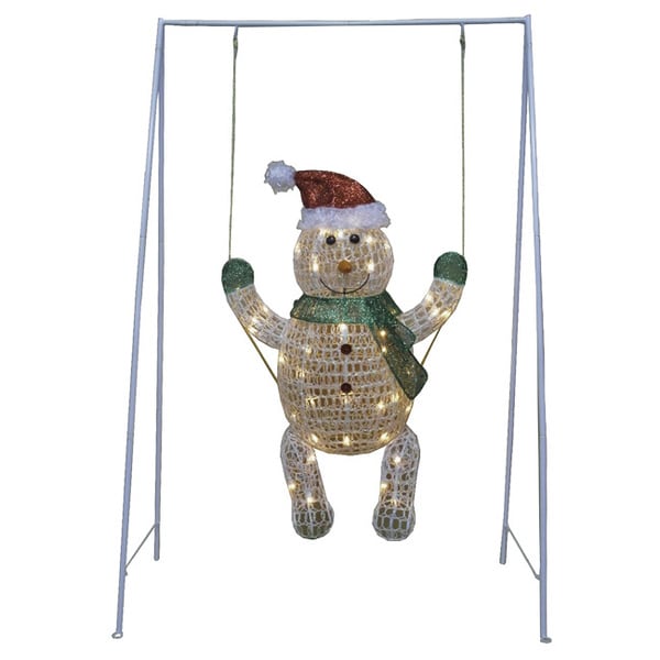 31 x 50 inch Snowman Baby Metal Mesh Outdoor Decoration Seasonal Decor