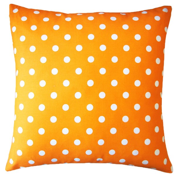 Handmade Orange Dot Pillow - 20" x 20"