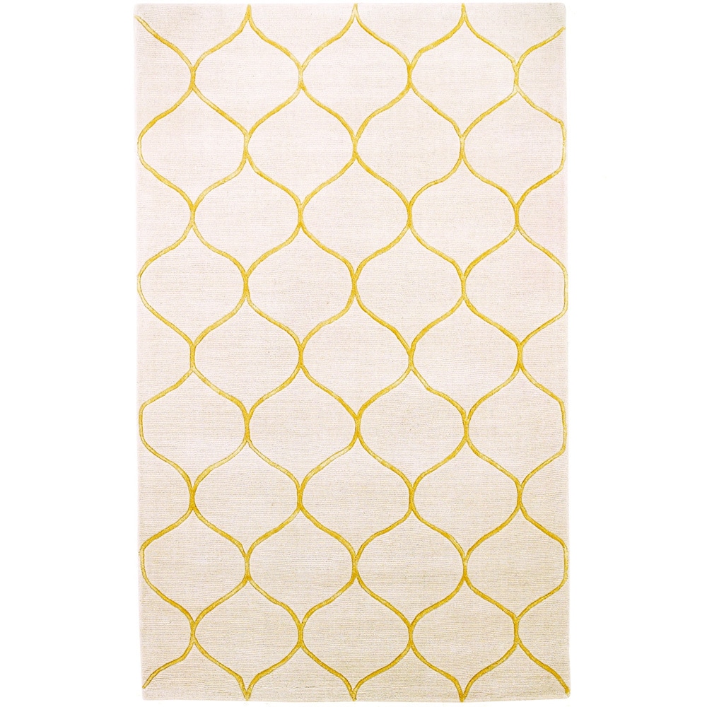 Domani Cultivated Amina Tile Ivory/ Gold Hand tufted Wool Rug (8 X 10)