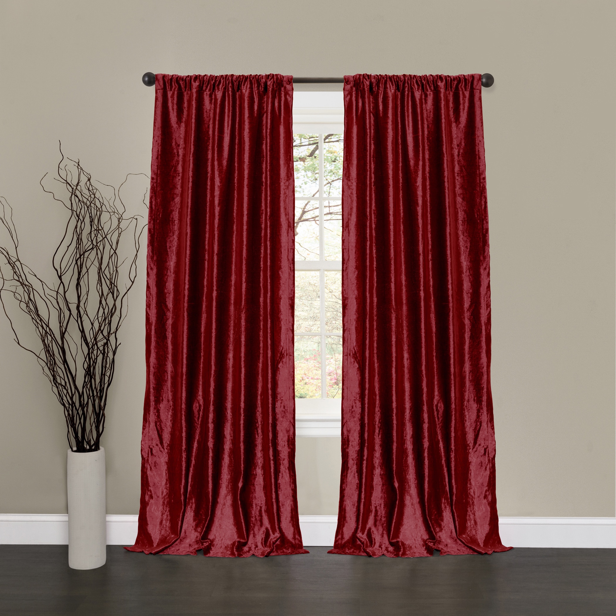 Lush Decor Velvet Dreams Peppermint 84 inch Curtain Panel Pair