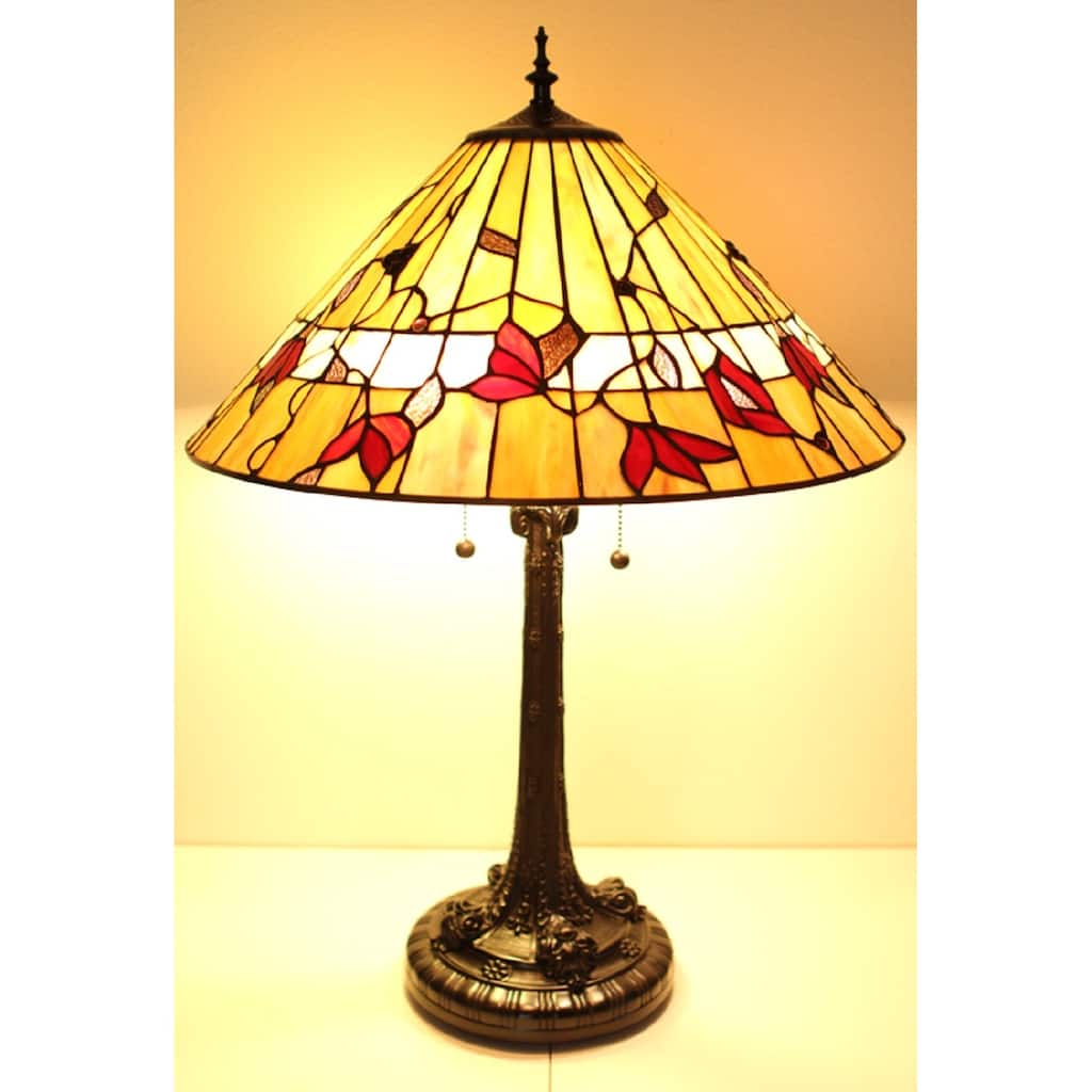 Tiffany-style Spring Blossom Table Lamp