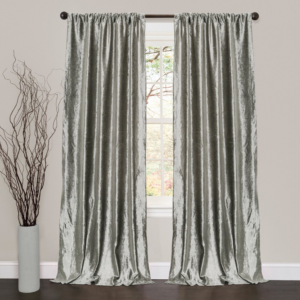 Shop Lush Decor Velvet Dream Silver 84 Inch Curtain Panel Pair