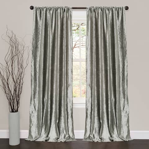 Lush Decor Velvet Dream Silver 84-inch Curtain Panel Pair - 40 x 84