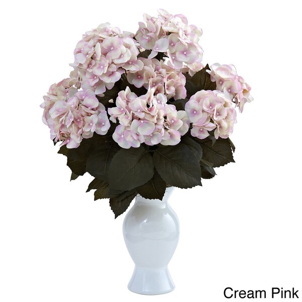 Hydrangea with White Vase