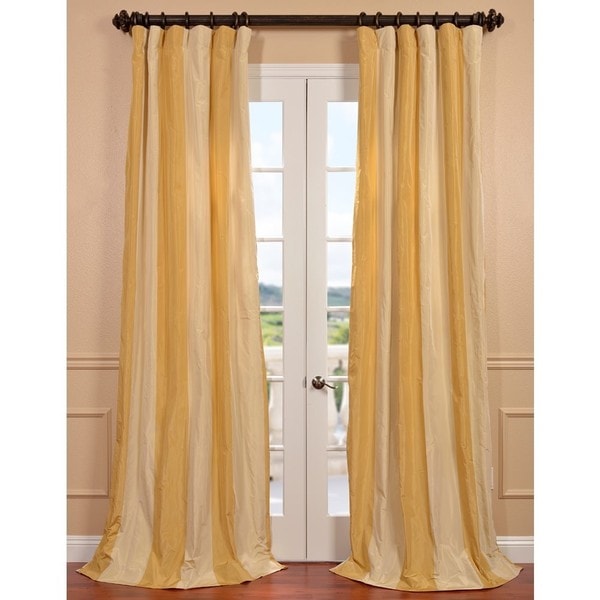 Bergamo Faux Silk Taffeta Stripe Curtain EFF Curtains