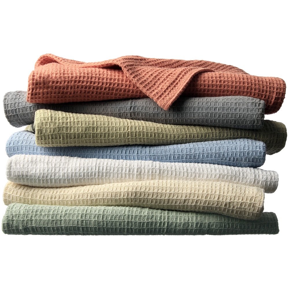 Amazon.com: LCM Home Fashions Cotton Thermal Blanket, King ...