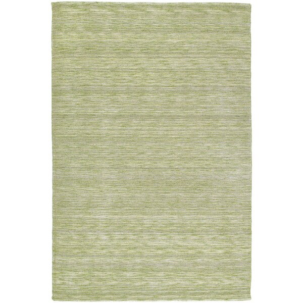 Gabbeh Hand-tufted Green Rug - 5' x 7'6