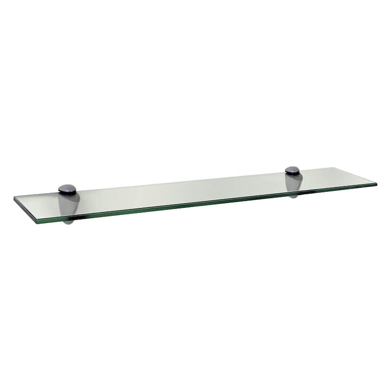 18 x 4-inch Clear Glass Legacy Shelf