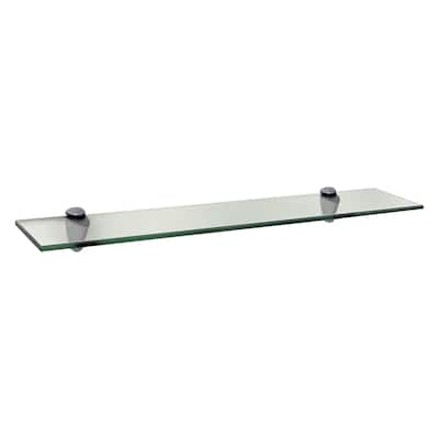 18 x 4-inch Clear Glass Legacy Shelf