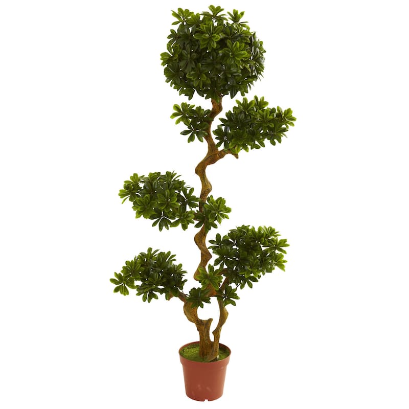 Pittispourm 5-foot UV Resistant Tree (Indoor/Outdoor) - Green - Green