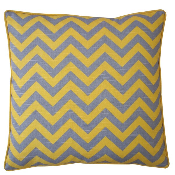 Handmade Yellow Zig Zag Pillow - 20" x 20"