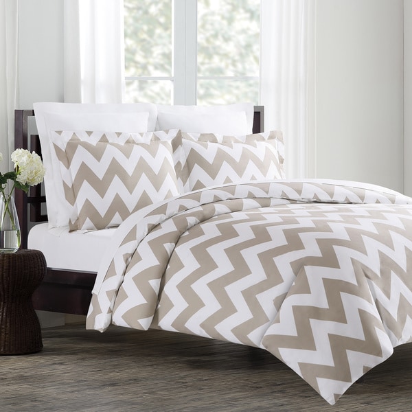 3pc leena cotton geometric duvet cover set