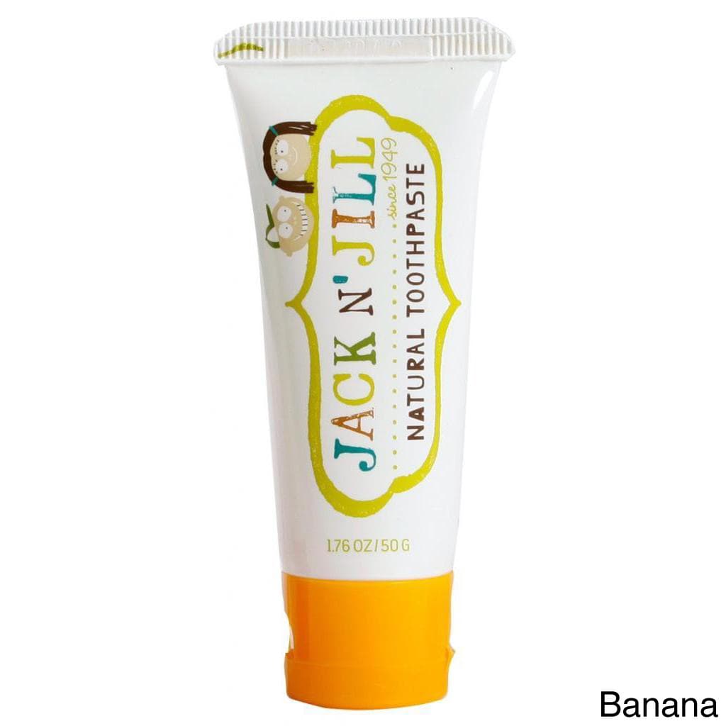 Jack N Jill Organic Natural Toothpaste (1.76 oz./50gFlavor options Banana, raspberry, strawberry, blackcurrant, blueberryAge recommendation From 6 months of ageSafety Fluoride free, sugar free, color free, SLS free, no preservatives, safety sealPackage