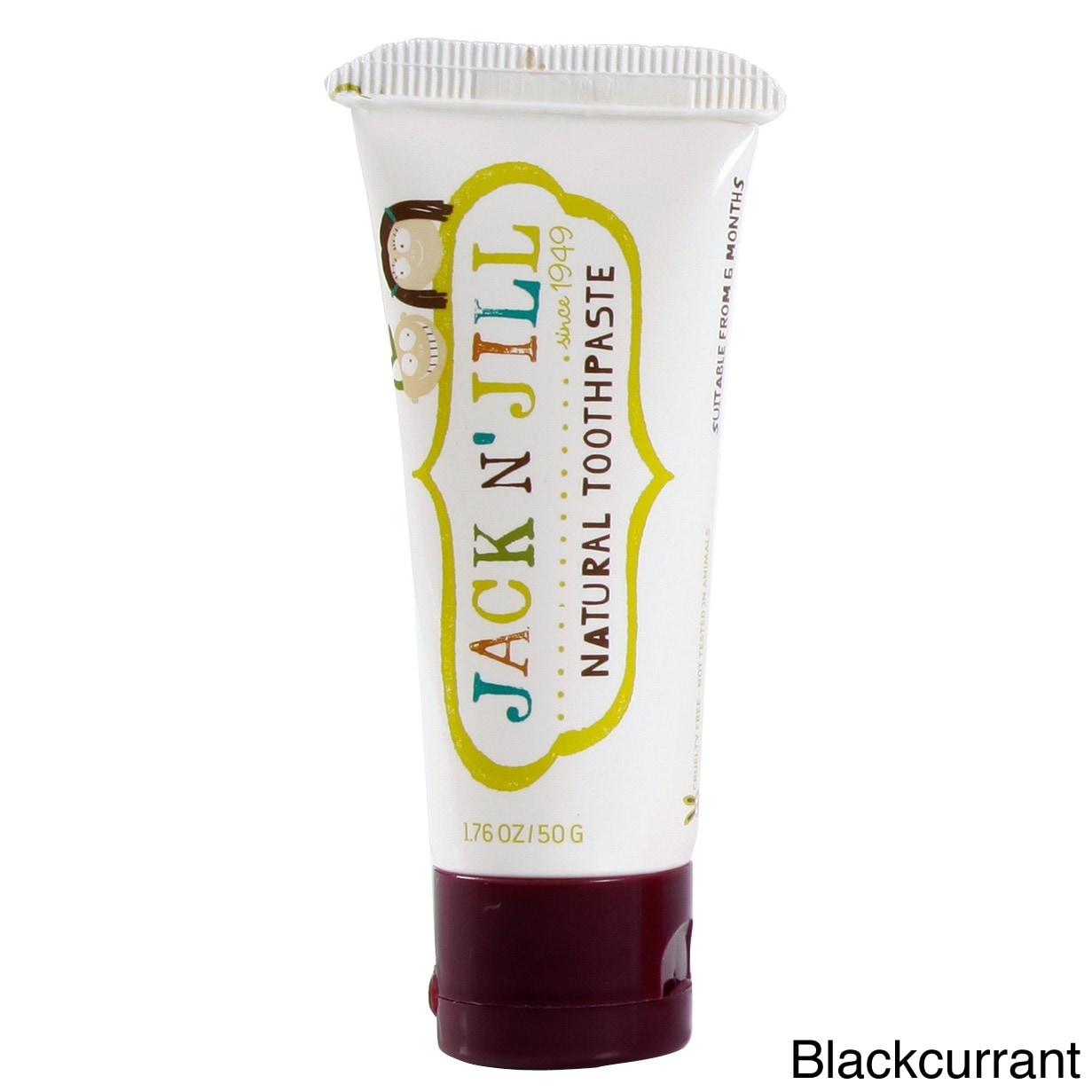 Jack N Jill Organic Natural Toothpaste (1.76 oz./50gFlavor options Banana, raspberry, strawberry, blackcurrant, blueberryAge recommendation From 6 months of ageSafety Fluoride free, sugar free, color free, SLS free, no preservatives, safety sealPackage