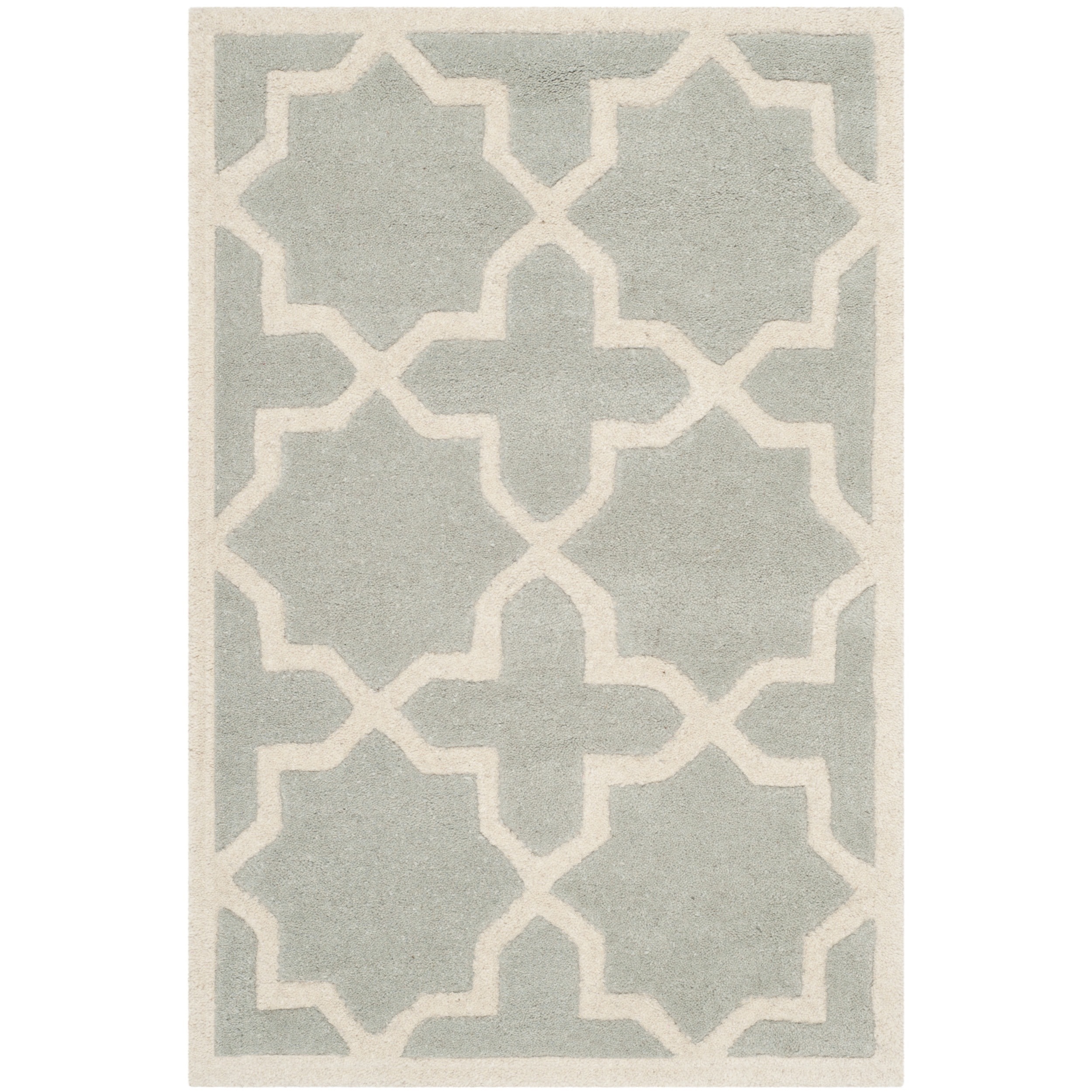 Safavieh Handmade Moroccan Chatham Gray/ Ivory Wool Accent Rug (23 X 5)