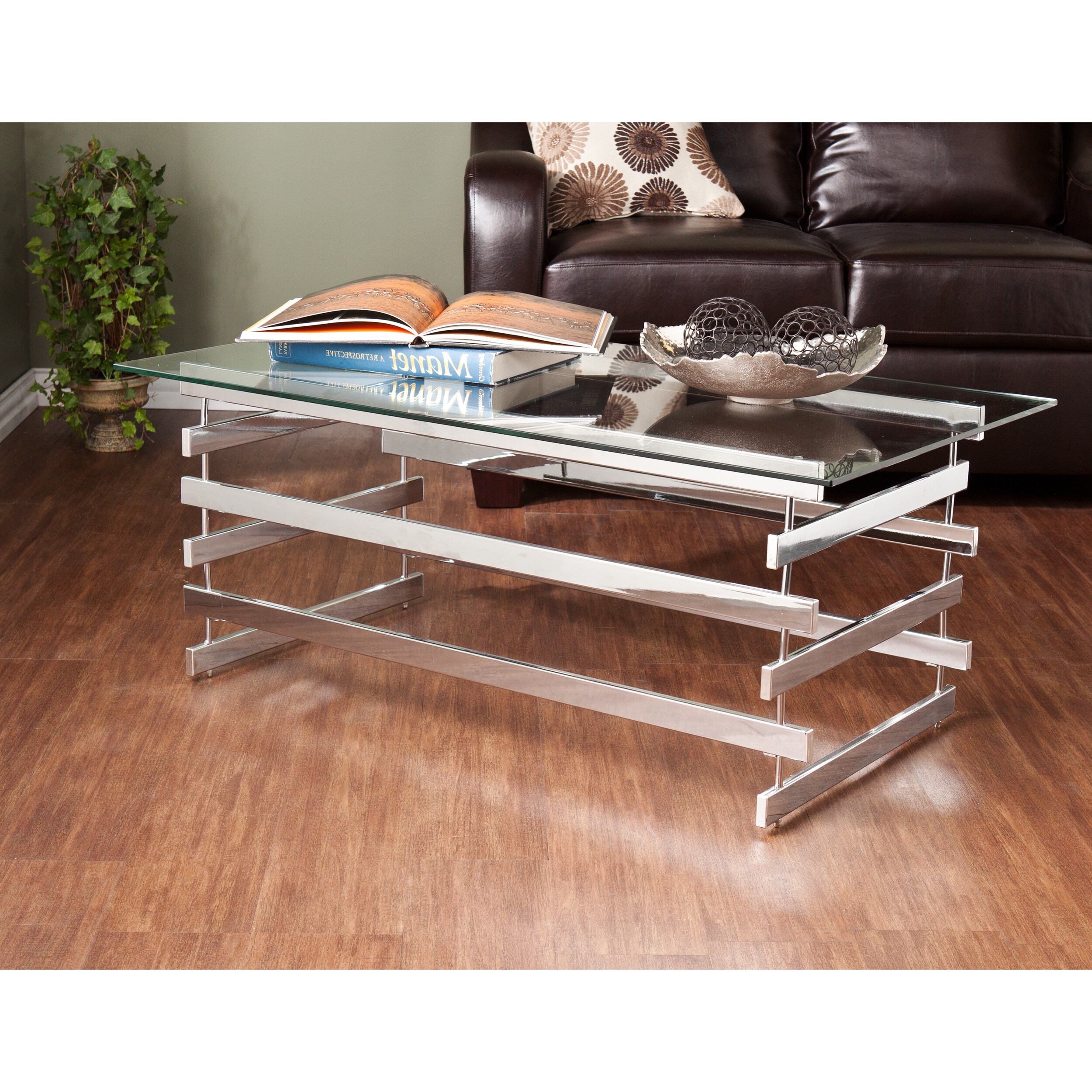 Chrome And Glass Coffee Table