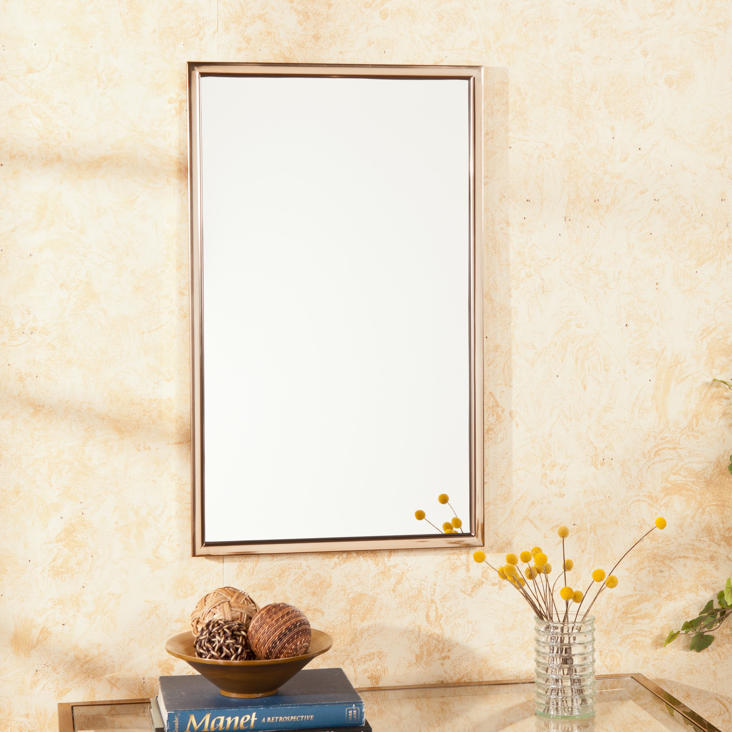 Upton Home Ambrosia Champagne Brass Wall Mount Mirror