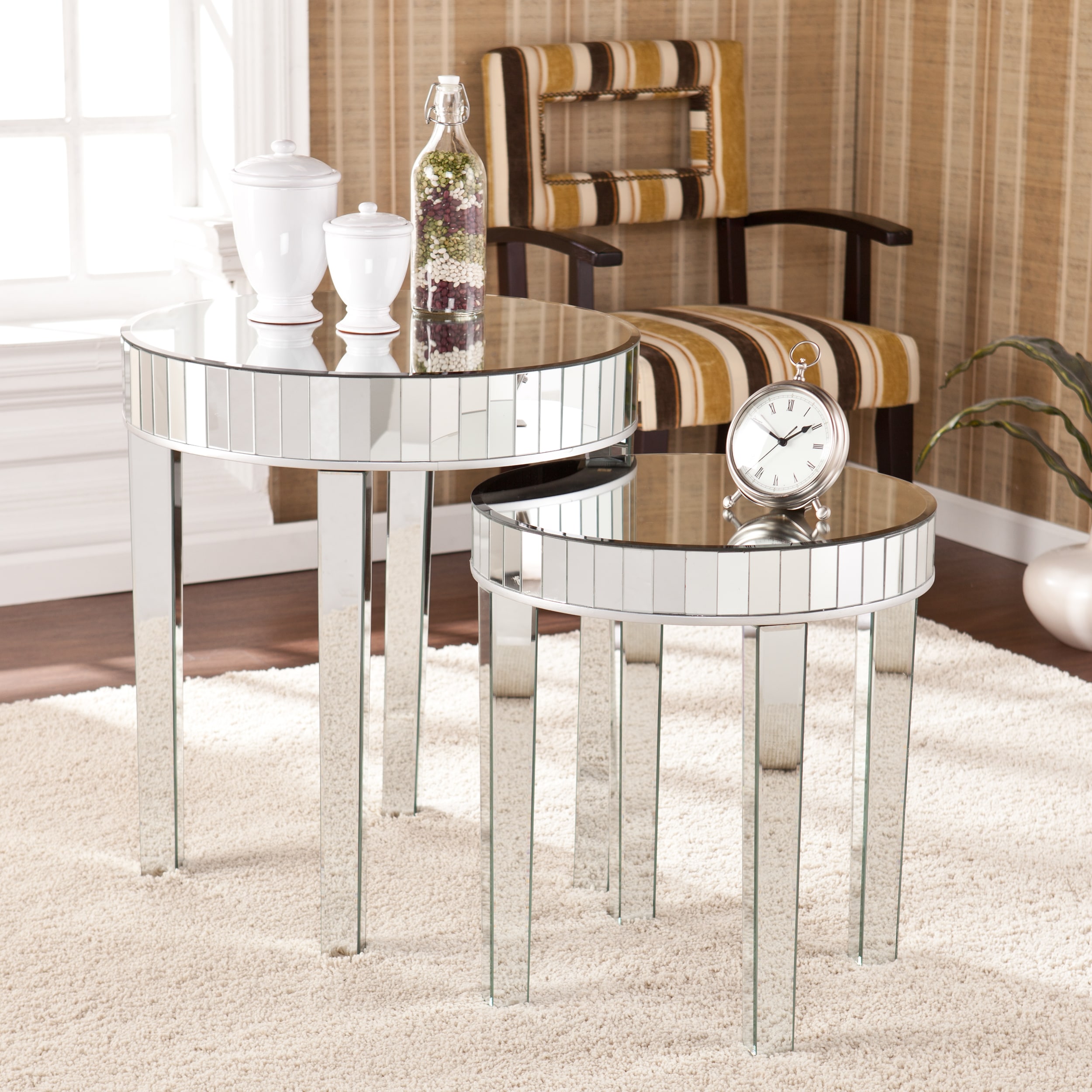 Mirrored nesting tables new arrivals