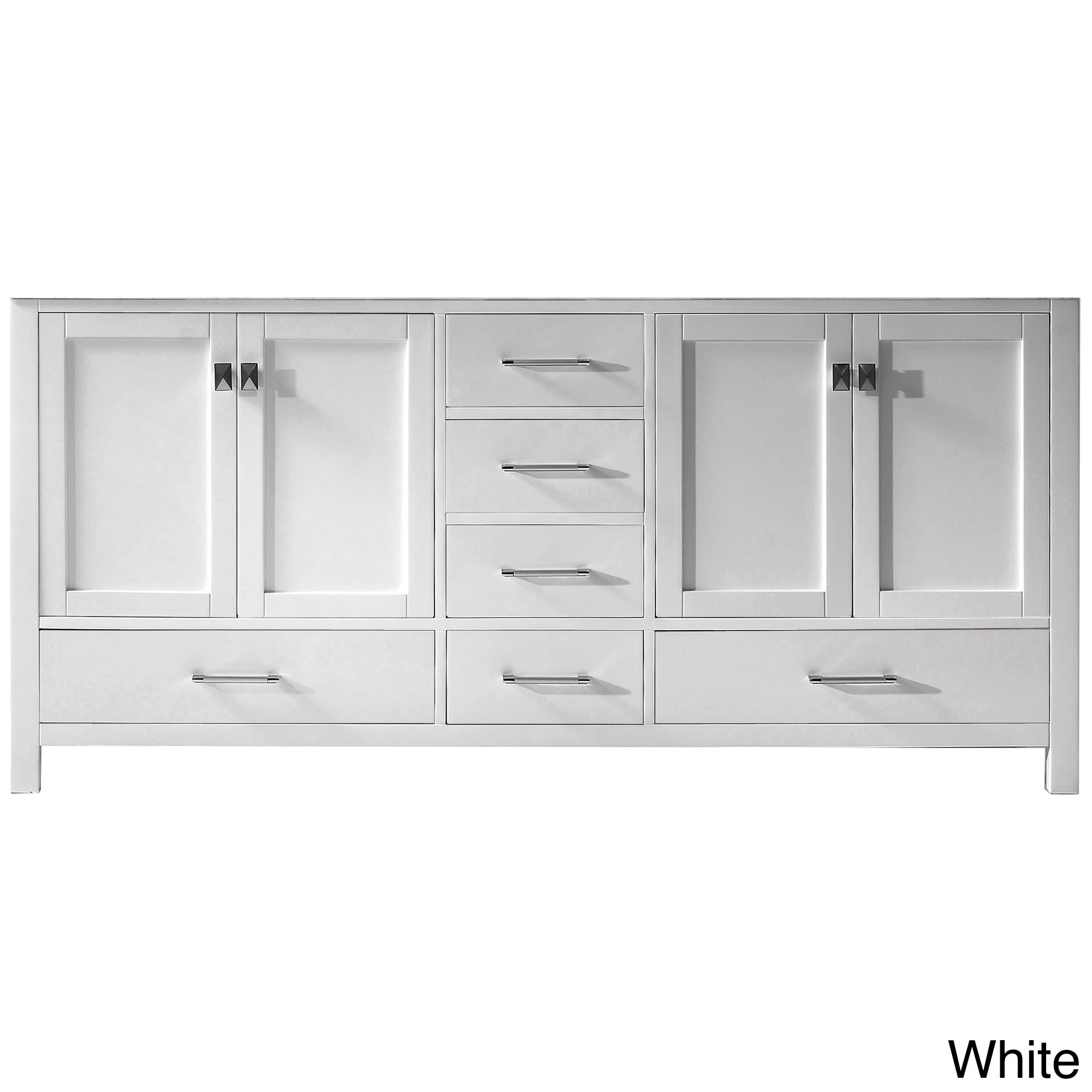 Virtu Virtu Usa Caroline Avenue 72 inch Double Sink Bathroom Cabinet Only White Size Double Vanities