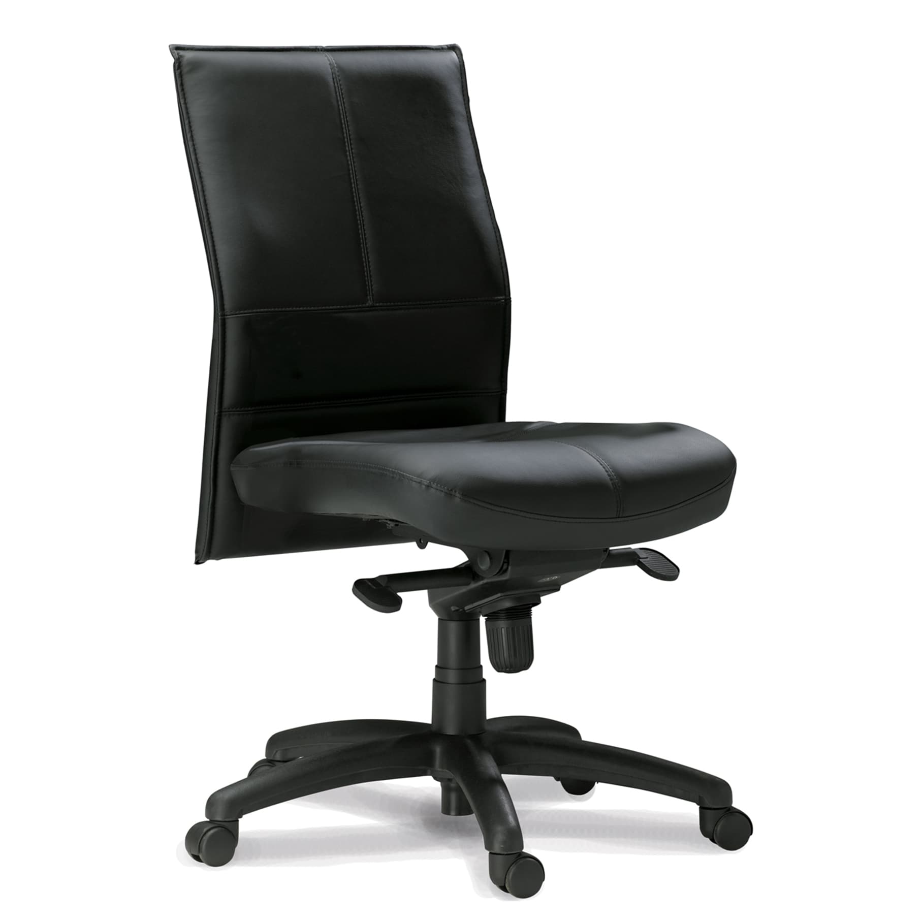 Mayline Mecado Leather Sihouette Mid back Chair