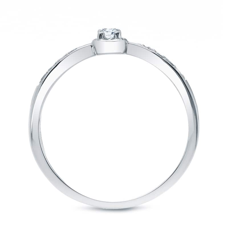 Auriya 1/10ct TDW Round Diamond Promise Ring 10K Gold