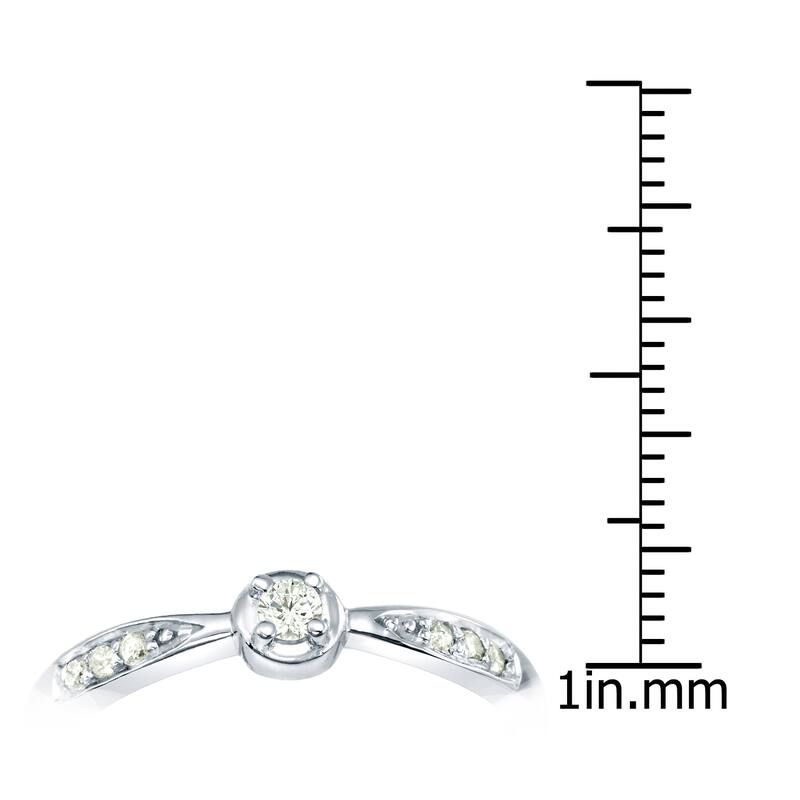 Auriya 1/10ct TDW Round Diamond Promise Ring 10K Gold