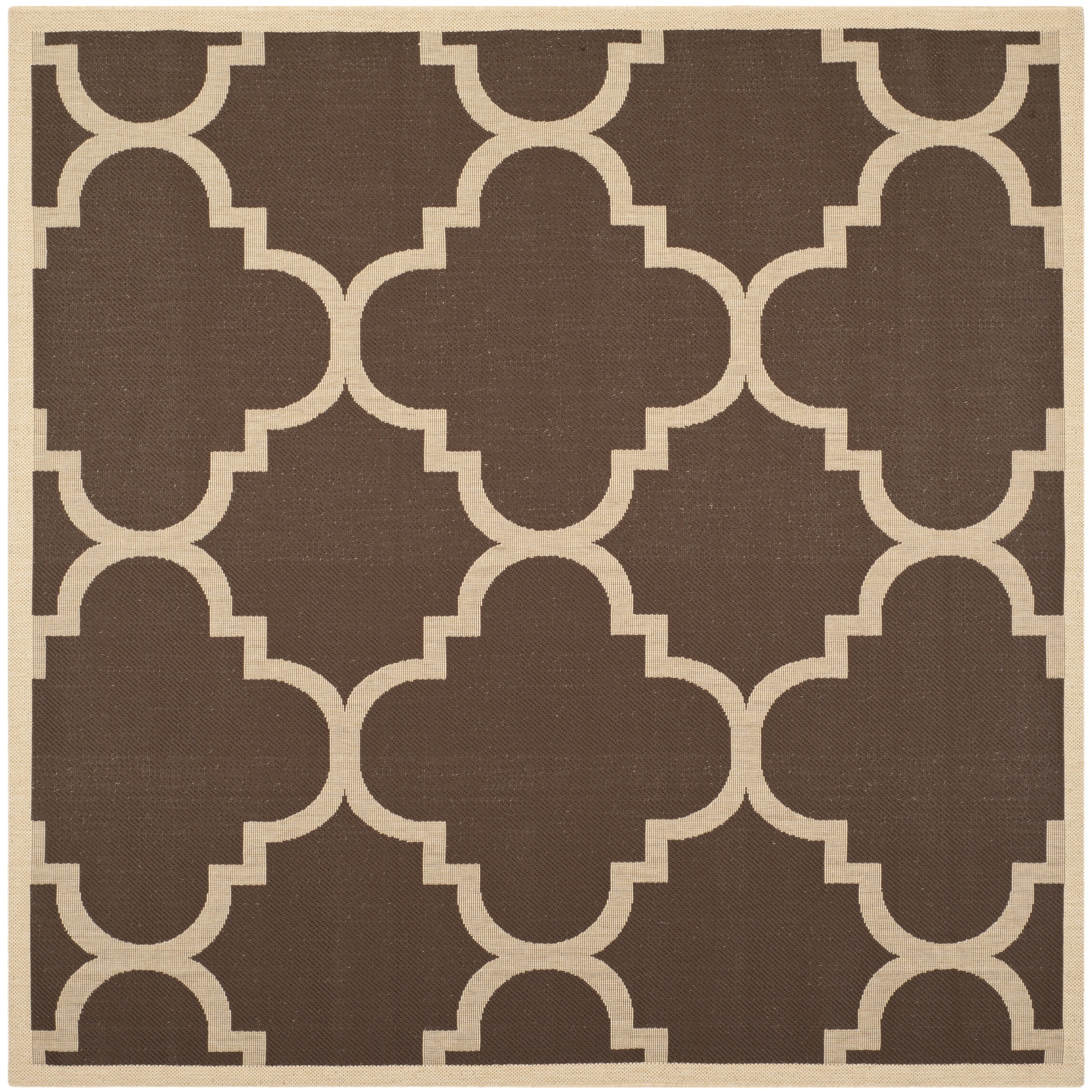 Safavieh Courtyard Dark Brown Indoor/ Outdoor Area Rug (53 Square)